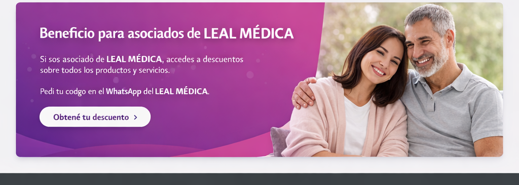 Beneficio para asociados de LEAL MÉDICA